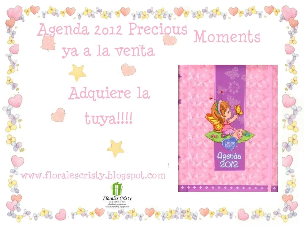 Florales Cristy: Agenda Precious Moments 2012