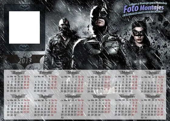 Calendario 2013 Batman. Marco Personalizable Calendario 2013 Batman. Marco Personalizable