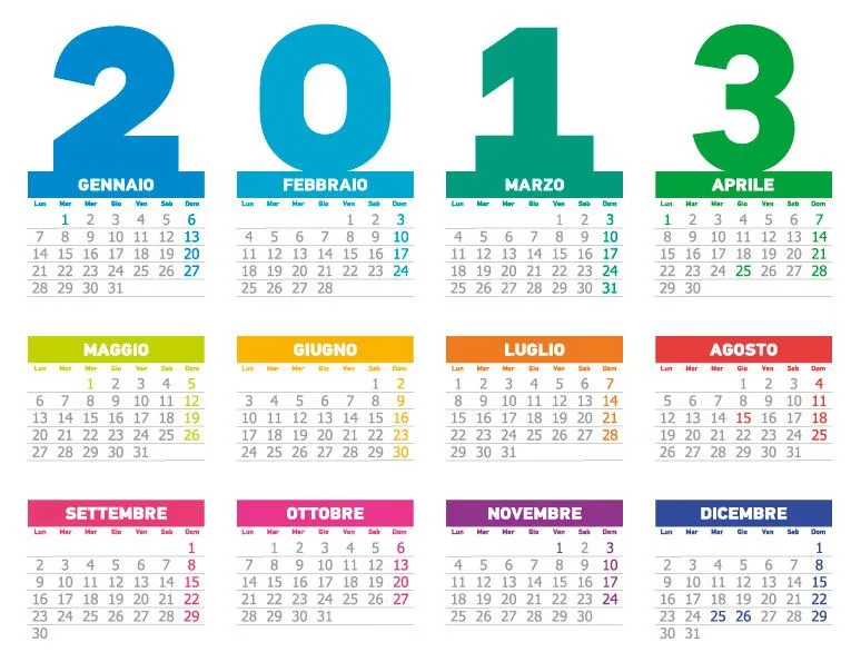 Calendario 2013 excel - Imagui