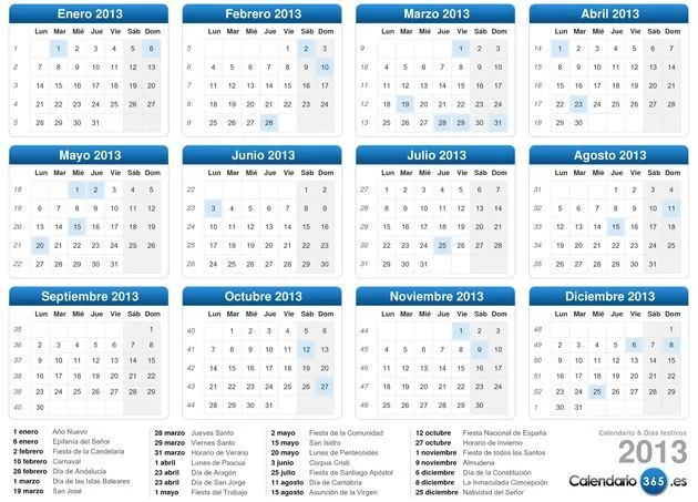Calendario 2013 para descargar en formato PDF y JPG - Soft & Apps Calendario 2013 para descargar en formato PDF y JPG - Soft & Apps