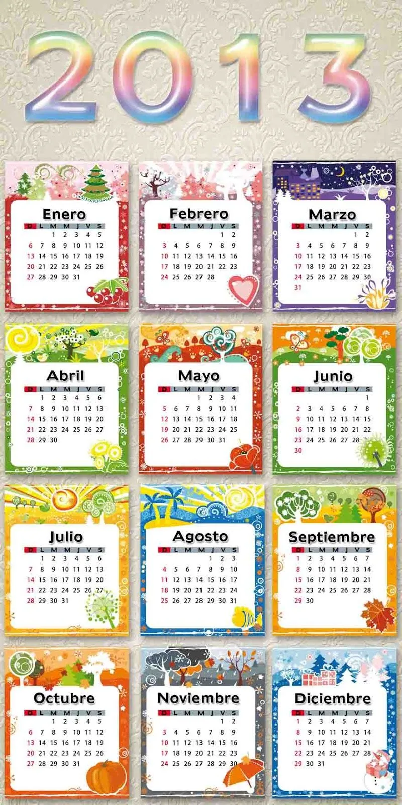 CALENDARIO 2013 - **El blog del diseñador descargar CALENDARIO 2013 - **El blog del diseñador descargar