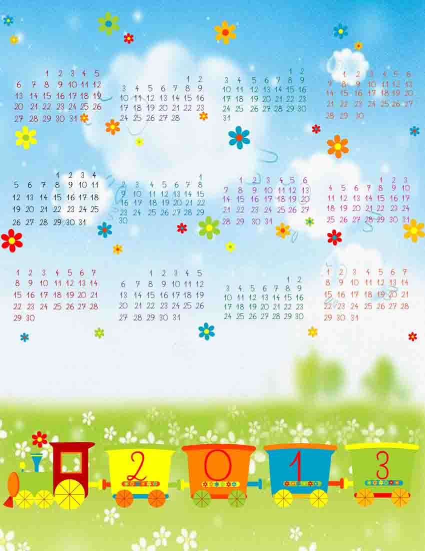 Calendario 2013 en español e inglés para tus peques - **El blog ...