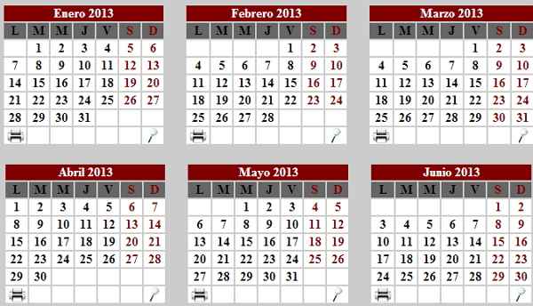 Calendario 2013 en formato PDF para imprimir - Lo nuevo de hoy Calendario 2013 en formato PDF para imprimir - Lo nuevo de hoy