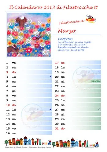 Calendario 2013 con note - Marzo - Stampa, disegna e crea con ... Calendario 2013 con note - Marzo - Stampa, disegna e crea con ...