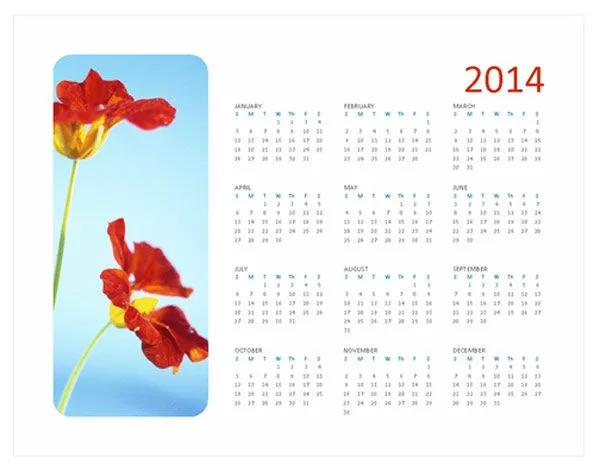 Calendario 2014 para imprimir, descarga más de 100 plantillas ...