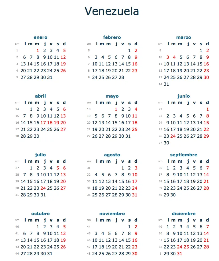 Calendario 2014 en Venezuela : Feriados y Días Puente - Vídeo en ... Calendario 2014 en Venezuela : Feriados y Días Puente - Vídeo en ...