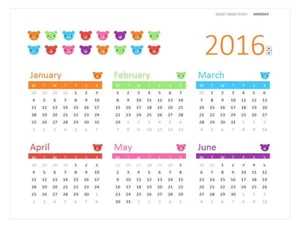 Calendario 2015 para imprimir, descarga más de 100 plantillas ...