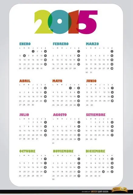 Calendario 2015. on Pinterest | Calendar, Spanish and Happy New Year Calendario 2015. on Pinterest | Calendar, Spanish and Happy New Year