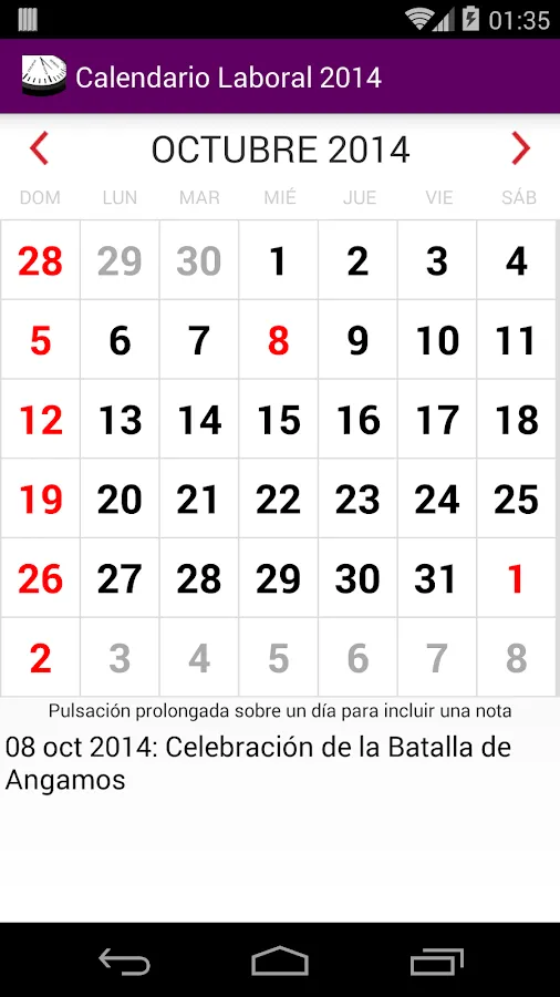 Calendario 2015 Perú - Android Apps on Google Play