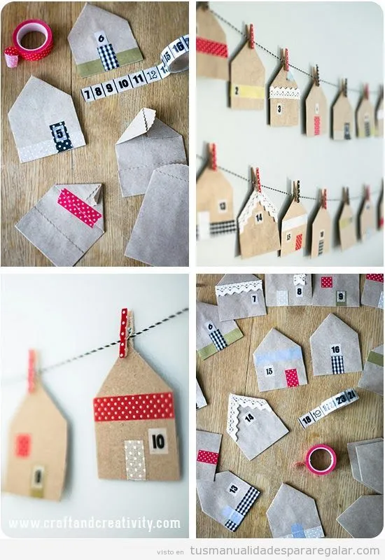 Calendario de adviento DIY, tutorial paso a paso | Manualidades ... Calendario de adviento DIY, tutorial paso a paso | Manualidades ...
