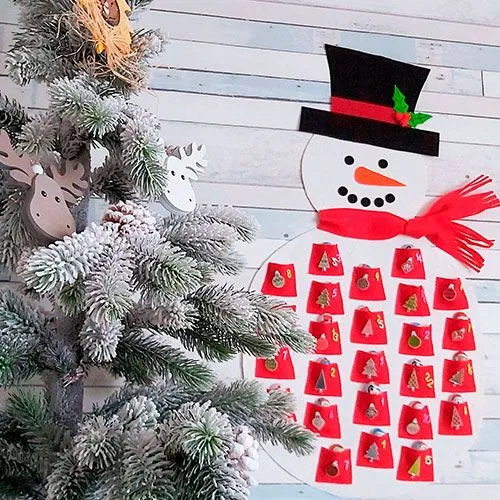 Calendario de Adviento con forma de muñeco de nieve | Fixo Kids