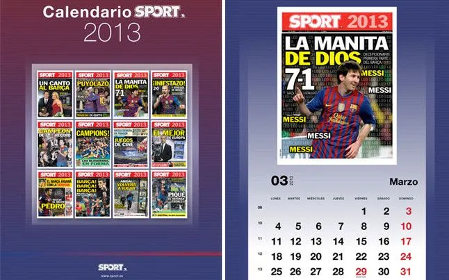 El calendario y la agenda SPORT de 2013 - - sport.es