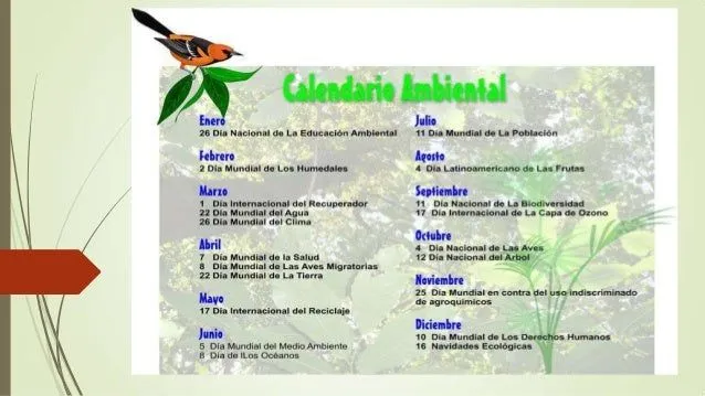 Calendario ambiental