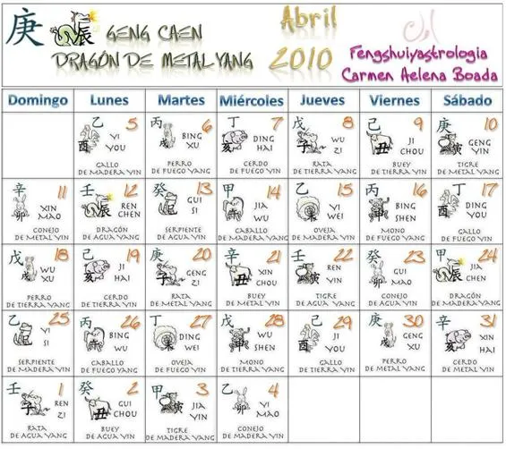 Calendario de china - Imagui