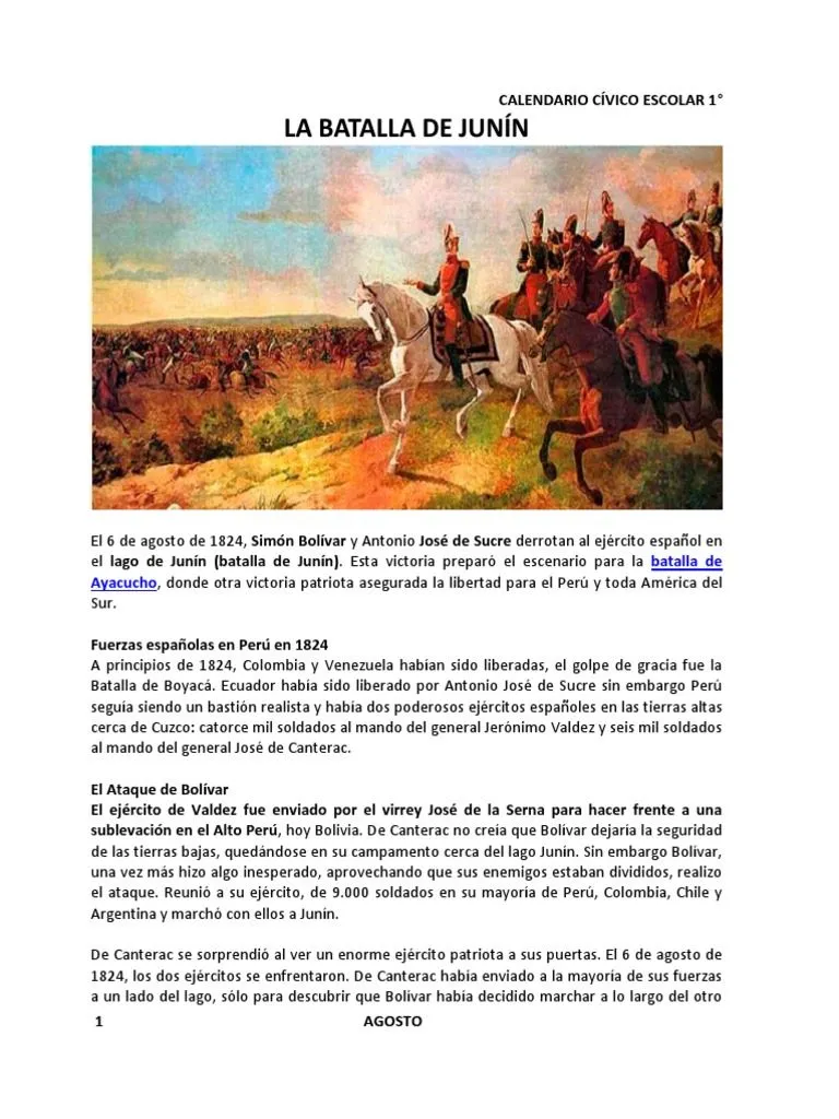 Calendario Cívico Escolar - 2° Agosto | PDF | Agitación | Conflicto armado Calendario Cívico Escolar - 2° Agosto | PDF | Agitación | Conflicto armado