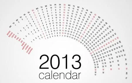 Calendario creativo de 2013 en formato vectorial | portafolio blog