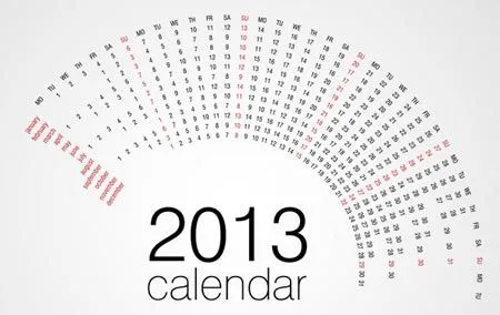 Calendario creativo de 2013 en formato vectorial | portafolio blog Calendario creativo de 2013 en formato vectorial | portafolio blog