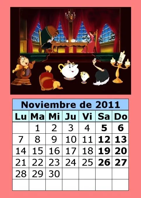 Calendario de dibujos animados de 2011 (4ª parte) : Calendarios ... Calendario de dibujos animados de 2011 (4ª parte) : Calendarios ...