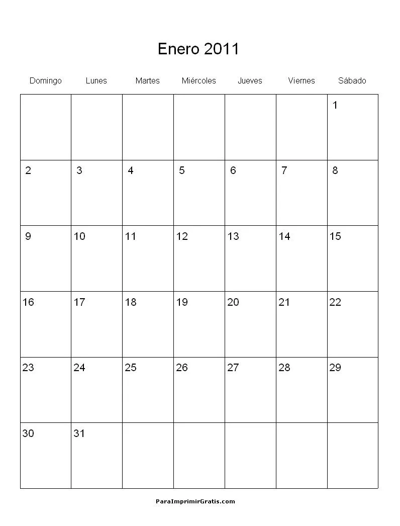 Calendario Enero 2011 - Para Imprimir Gratis - ParaImprimirGratis. Calendario Enero 2011 - Para Imprimir Gratis - ParaImprimirGratis.