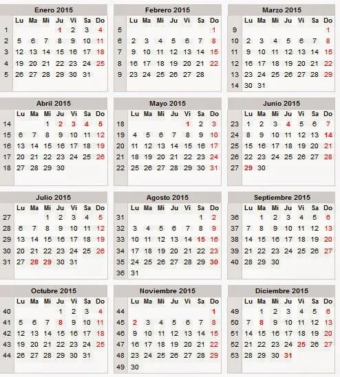 Calendario Feriados largos para el 2015 en el Perú - QUE HAY EN ... Calendario Feriados largos para el 2015 en el Perú - QUE HAY EN ...