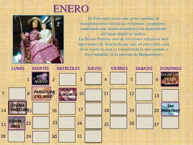 Calendario de fiestas tradicionales venezolanas 1 Calendario de fiestas tradicionales venezolanas 1