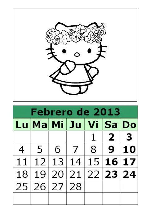 Imagenes de calendarios febrero 2013 de princesas - Imagui