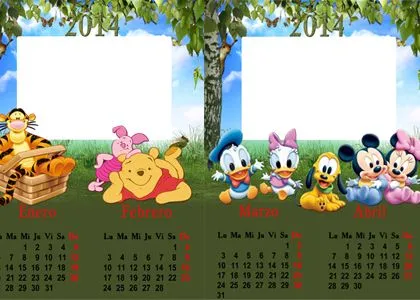 Calendario Infantil 2014 - Fondos para Fotos y Foto Montajes en ...