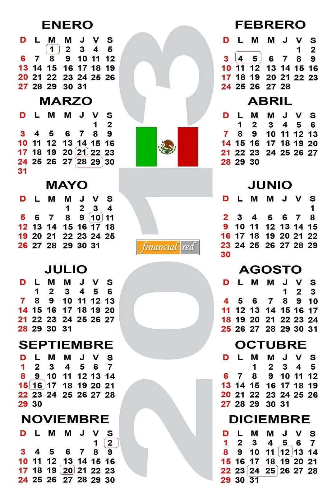 Calendario Laboral 2013 Mexico | La Economia de Hoy Calendario Laboral 2013 Mexico | La Economia de Hoy