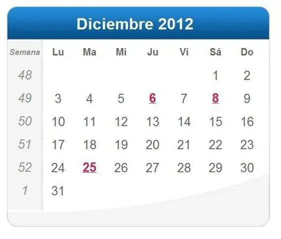 Calendario 2012 con numero de semanas - Imagui Calendario 2012 con numero de semanas - Imagui