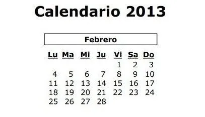 El calendario laboral de Febrero 2013 para Cataluña El calendario laboral de Febrero 2013 para Cataluña