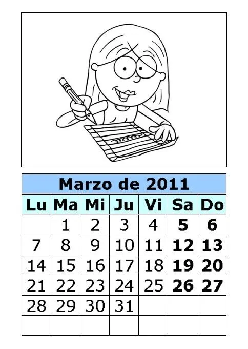 Marzo imagenes para colorear - Imagui