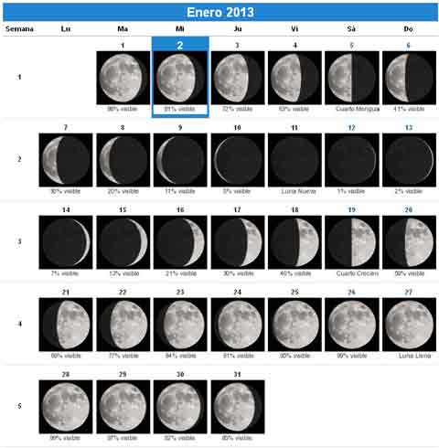 Torcaces.com » Almacen de Articulos de Caza » Calendario Lunar y ... Torcaces.com » Almacen de Articulos de Caza » Calendario Lunar y ...
