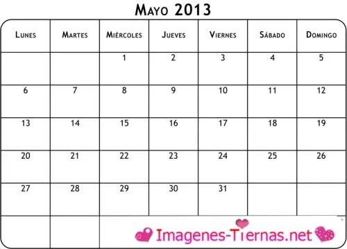 Calendarios del mes de Mayo 2013 | Imagenes Tiernas - Imagenes de Amor Calendarios del mes de Mayo 2013 | Imagenes Tiernas - Imagenes de Amor