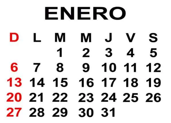 Calendario de enero 2013 para poderlo imprimir - Lo nuevo de hoy