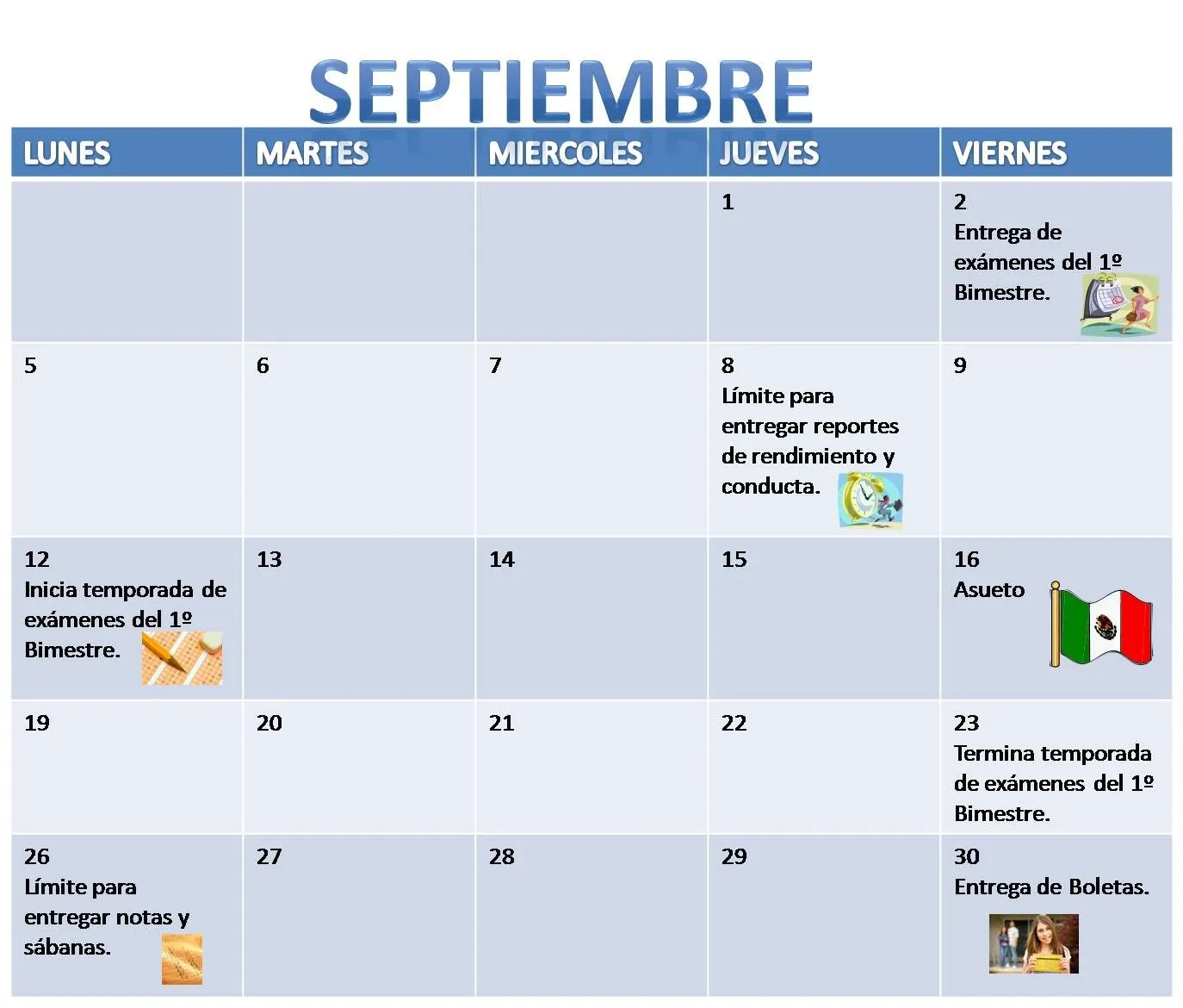 CALENDARIO DEL MES DE SEPTIEMBRE | Instituto Latinoamericano ... CALENDARIO DEL MES DE SEPTIEMBRE | Instituto Latinoamericano ...