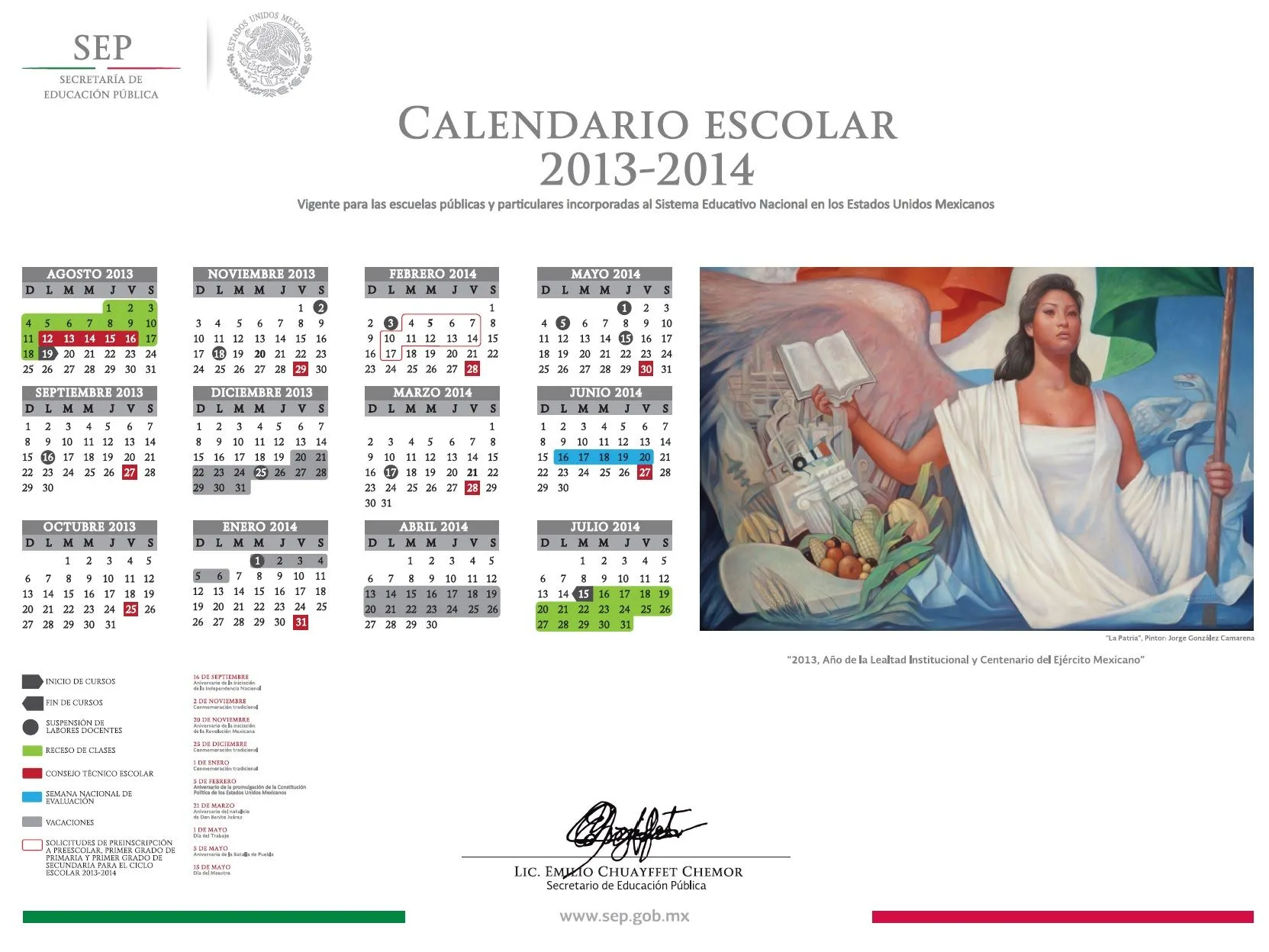 Calendario SEP 2013-2014 - La Economia