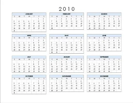 Calendarios 2010 | portafolio blog