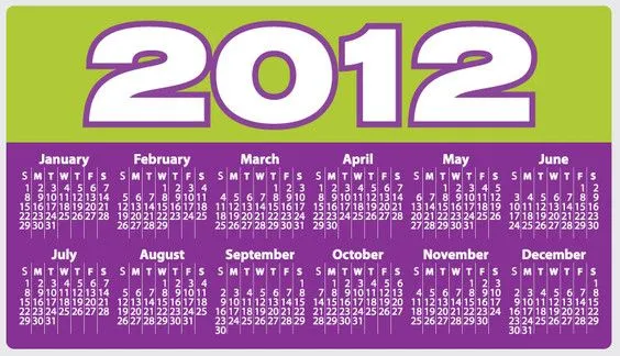 Calendarios 2012 para imprimir