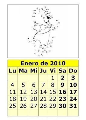 Calendarios para imprimir: enero 2010