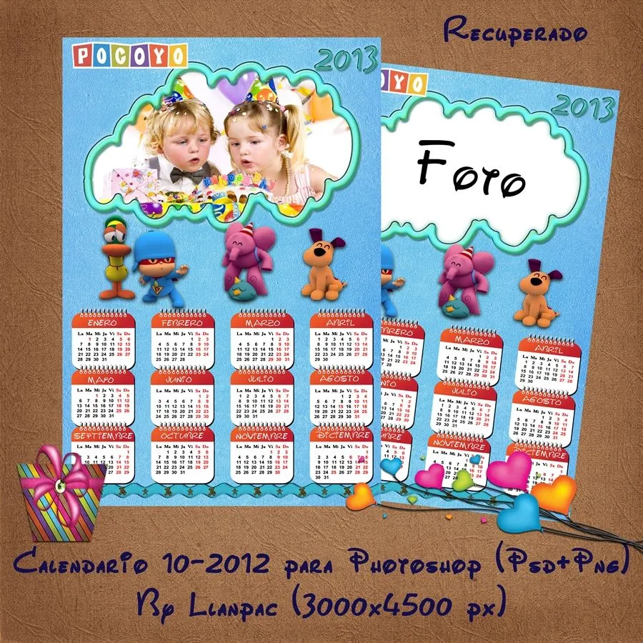 Calendarios para Photoshop: Calendario infantil 2013 Pocoyo para ... Calendarios para Photoshop: Calendario infantil 2013 Pocoyo para ...