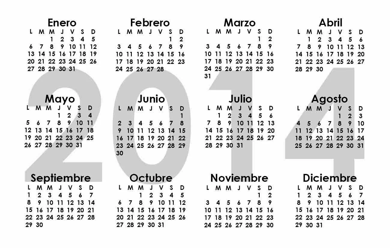 Calendarios en psd: Calendario de bolsillo 2014