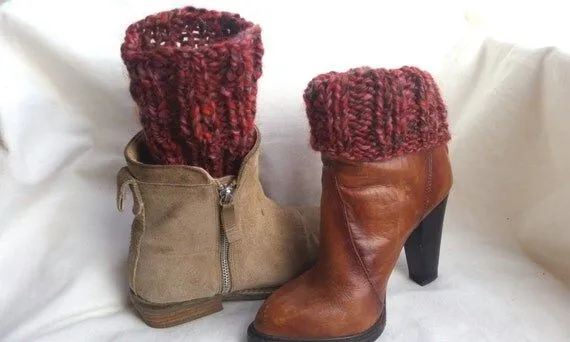 Calentadores de punto cubre botas de lana tejido a dos por EstherTg