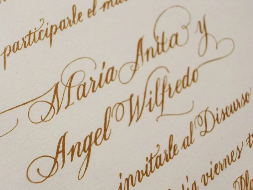 la Caligrafa: Invitación de Boda Escrita a mano la Caligrafa: Invitación de Boda Escrita a mano