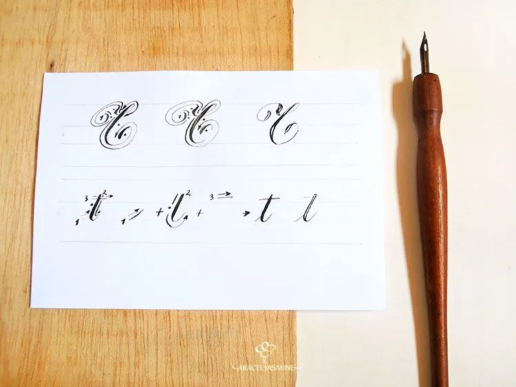 Caligrafía copperplate, ¿cómo escribir la letra Caligrafía copperplate, ¿cómo escribir la letra