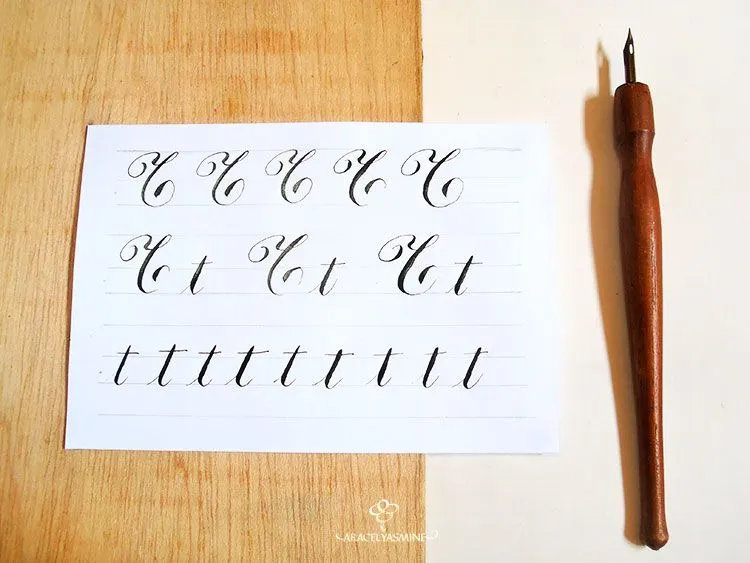 Caligrafía copperplate, ¿cómo escribir la letra Caligrafía copperplate, ¿cómo escribir la letra