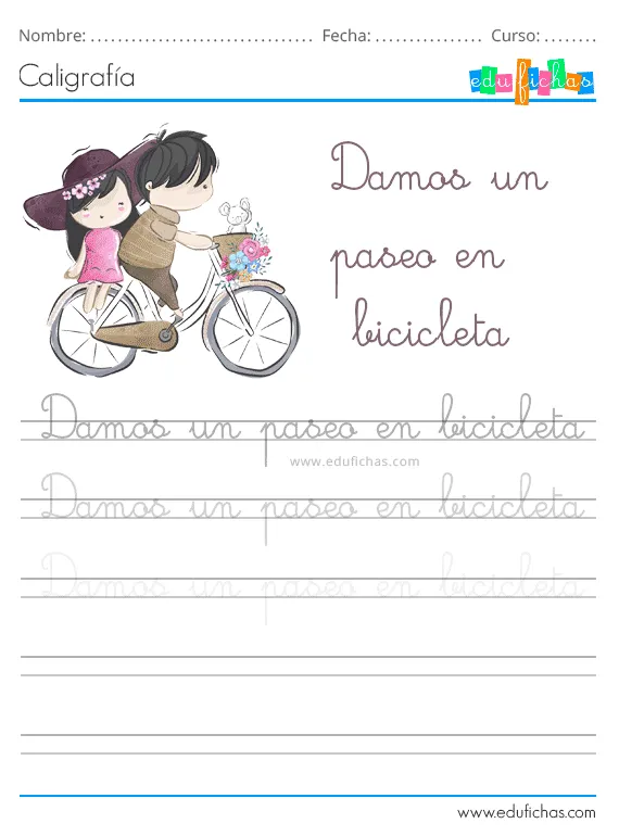 Caligrafía para niños. Descargar Cuaderno para Imprimir PDF. Caligrafía para niños. Descargar Cuaderno para Imprimir PDF.