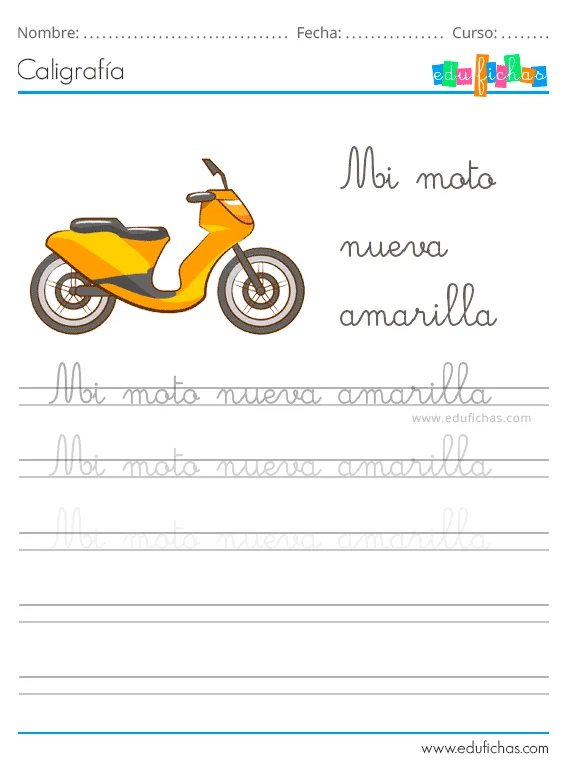 Caligrafía para niños. Descargar Cuaderno para Imprimir PDF. Caligrafía para niños. Descargar Cuaderno para Imprimir PDF.