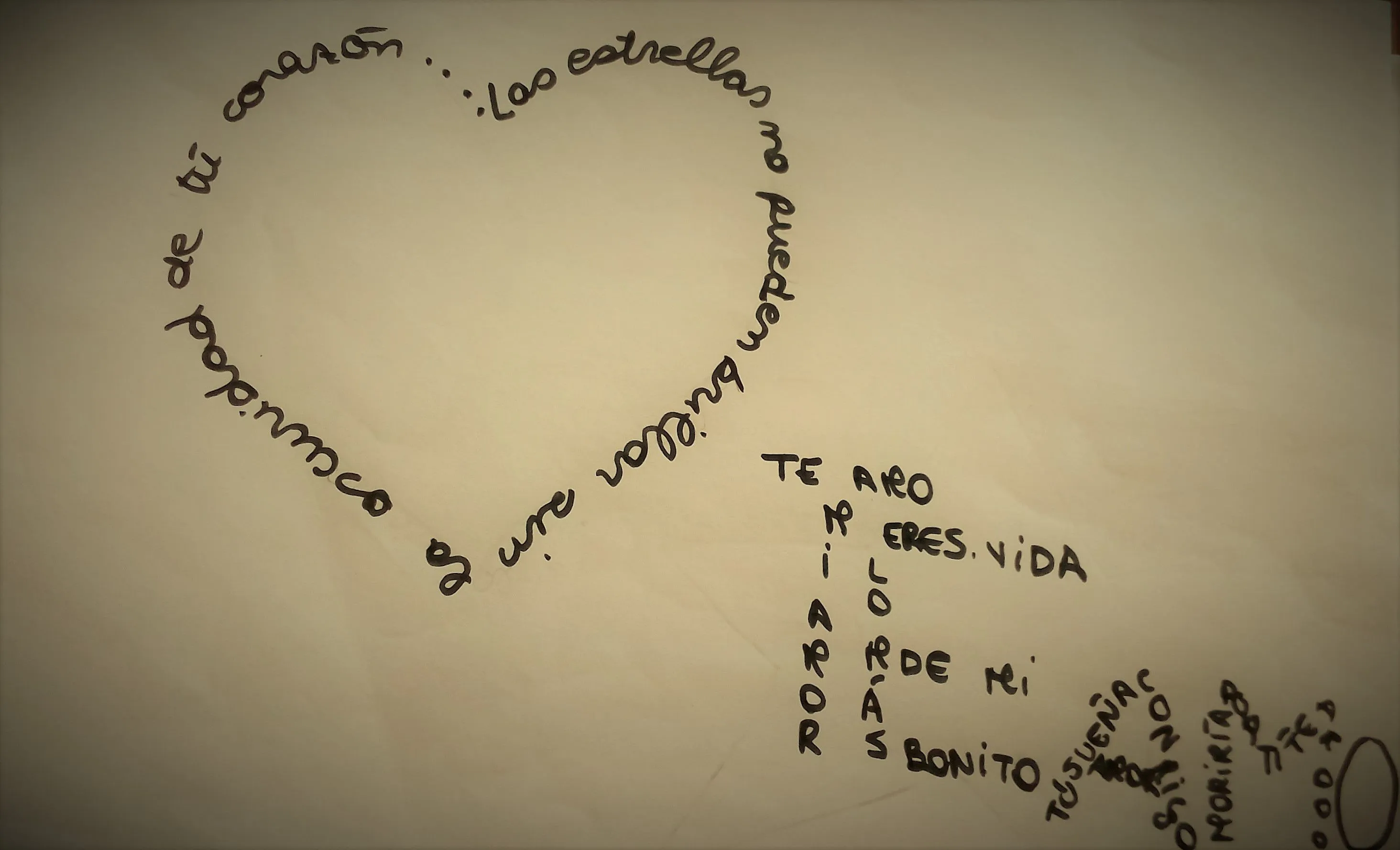 Caligrama amor | NO ME VENGAS CON CUENTOS