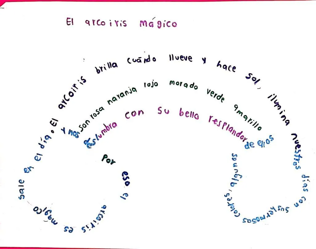 Caligrama: El arcoiris mágico – Revista Letra2 Caligrama: El arcoiris mágico – Revista Letra2