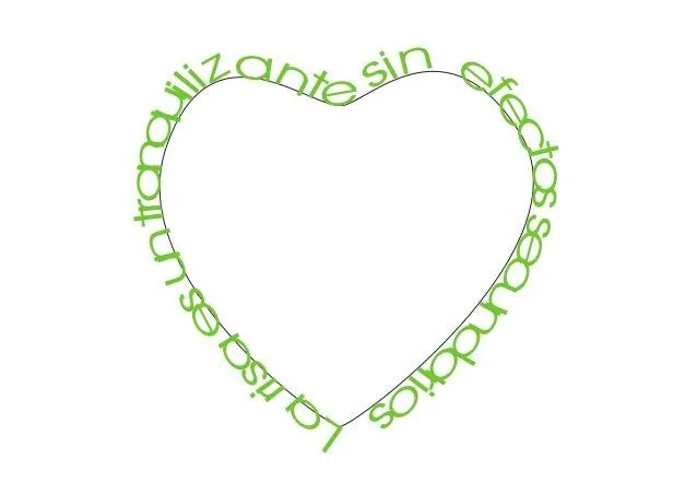 Caligrama de un corazón